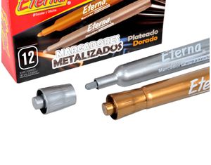 Marcador  Metalizado Dorado  Plateado Eterna