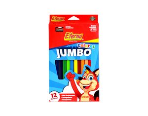 Lápices de Colores Jumbo Triangular x  12 Eterna