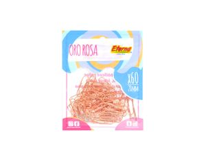 Clips Estandar Oro Rosa x 60 Eterna