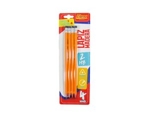 Set Lápices Madera 2HB x 4 Unidades Eterna