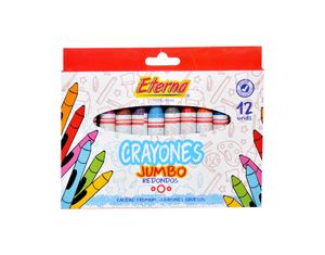 Crayón Eterna X 12 Jumbo Largo Redondo Eterna