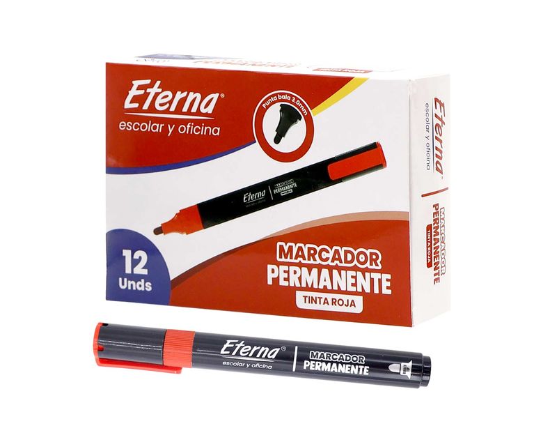 Copy of Marcador Negro Permanente x1PC punta bala 3mm Eterna-1767629390638