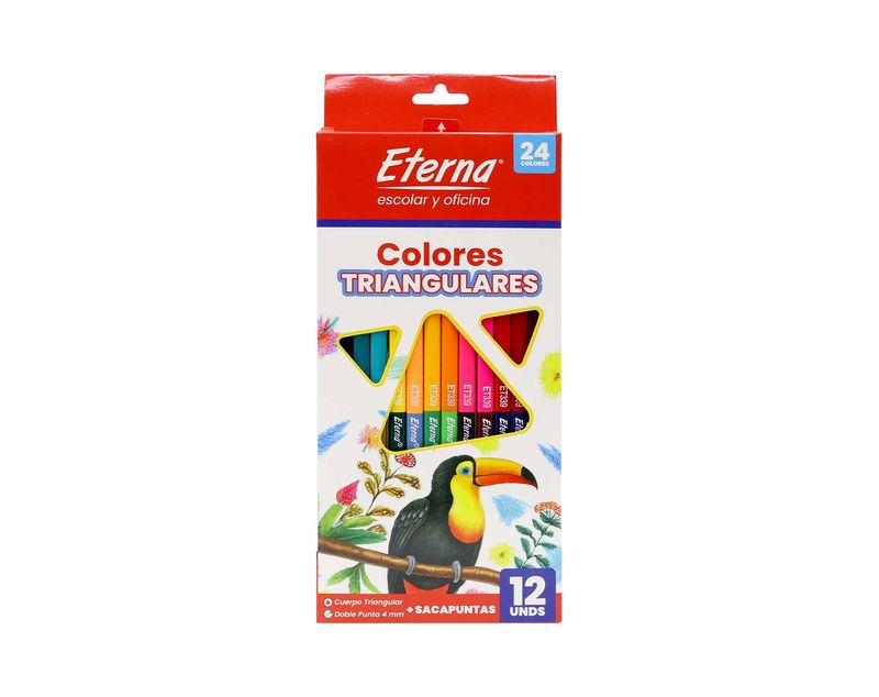 Lápices de Colores Triangulares Doble Punta Eterna-1767648274565